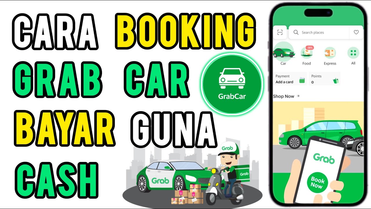 Cara Order Grab Car bayar guna Cash