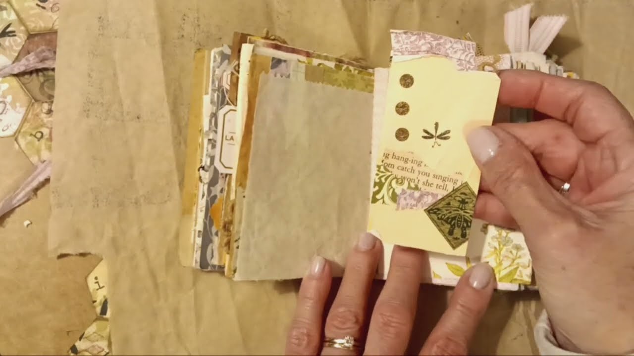 Tiny junk journal, smaller than my hand!