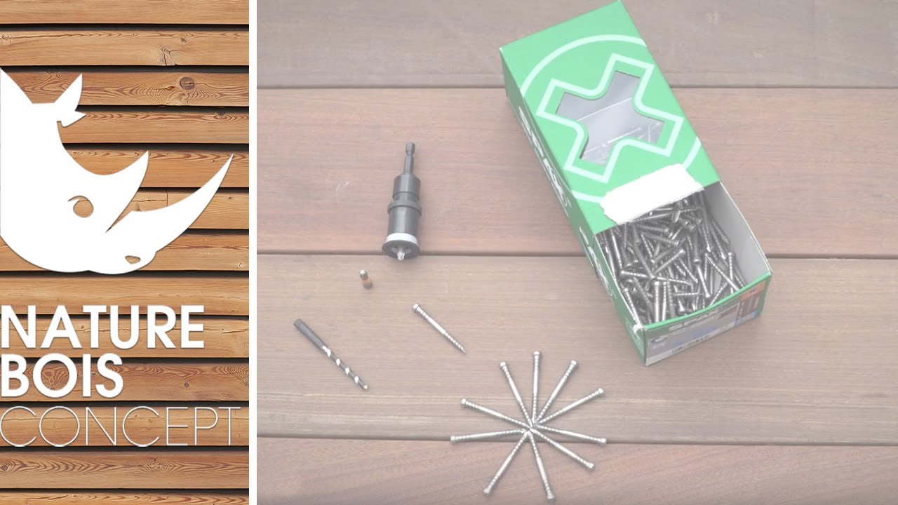 Fixation de lames de terrasse par vis apparentes