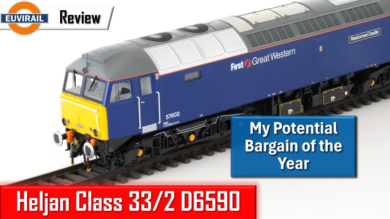 Обзор: Gaugemaster/Heljan Class 57 GM4240601 First Great Western Blue 57602 Restormel Castle