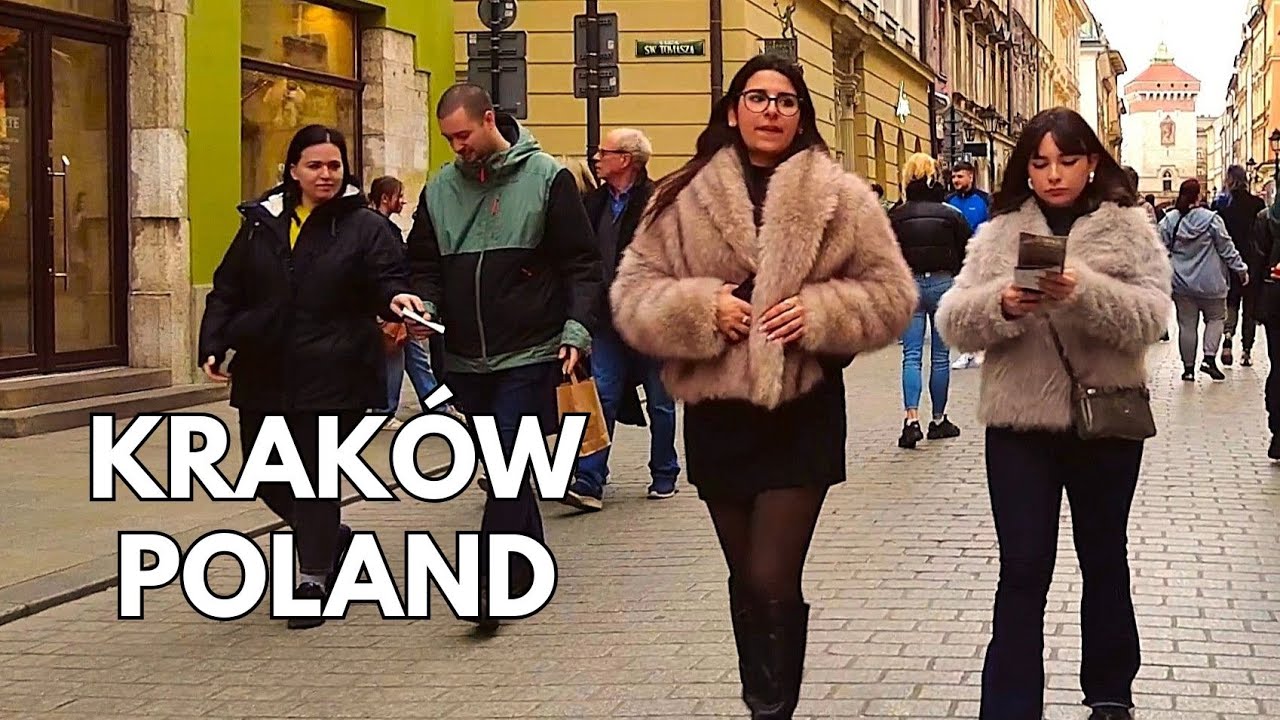 Walking in Krakow, Poland - Main Square & Old Town / Spacer w Krakowie, Polska
