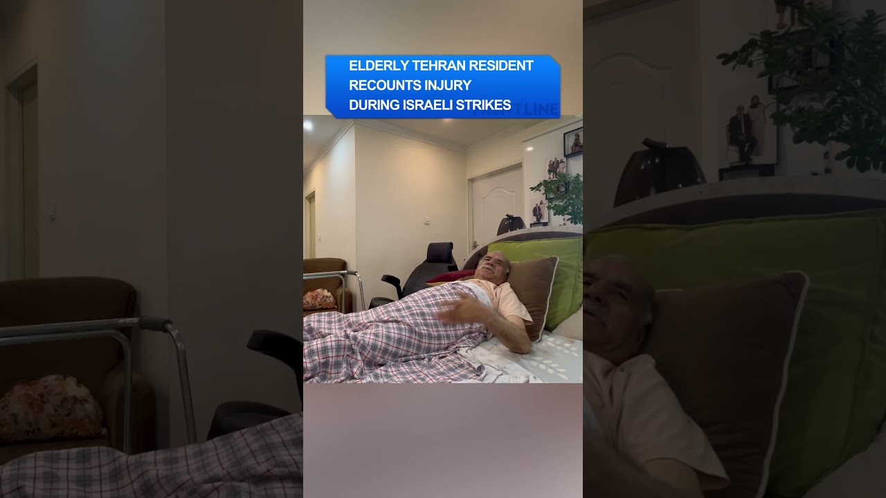 Elderly Tehran resident recounts injury during Israeli strikes