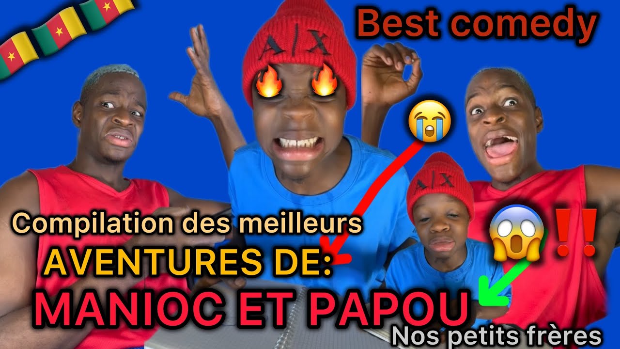 LES AVENTURES DE PAPOU ET MANIOC 🤣🤣💔💔‼️ compilation des meilleurs vid&eacute;os de manioc com&eacute;die ‼️‼️🤣🤣🤣🤣🤣
