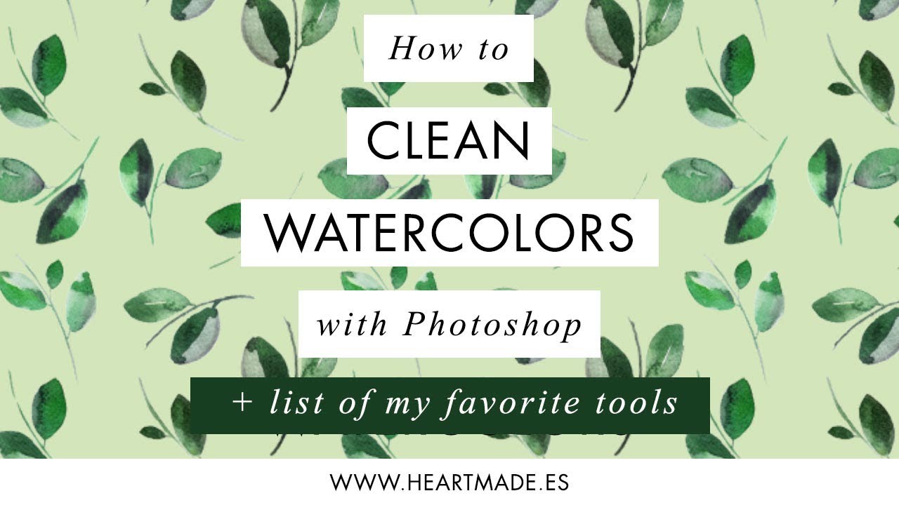 how to clean watercolor paintings with photoshop