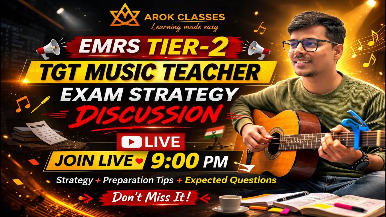 Emrs Tgt Music Teacher Tier-2 Exam Strategy Discussion | Arok Classes | Shivam Shukla |