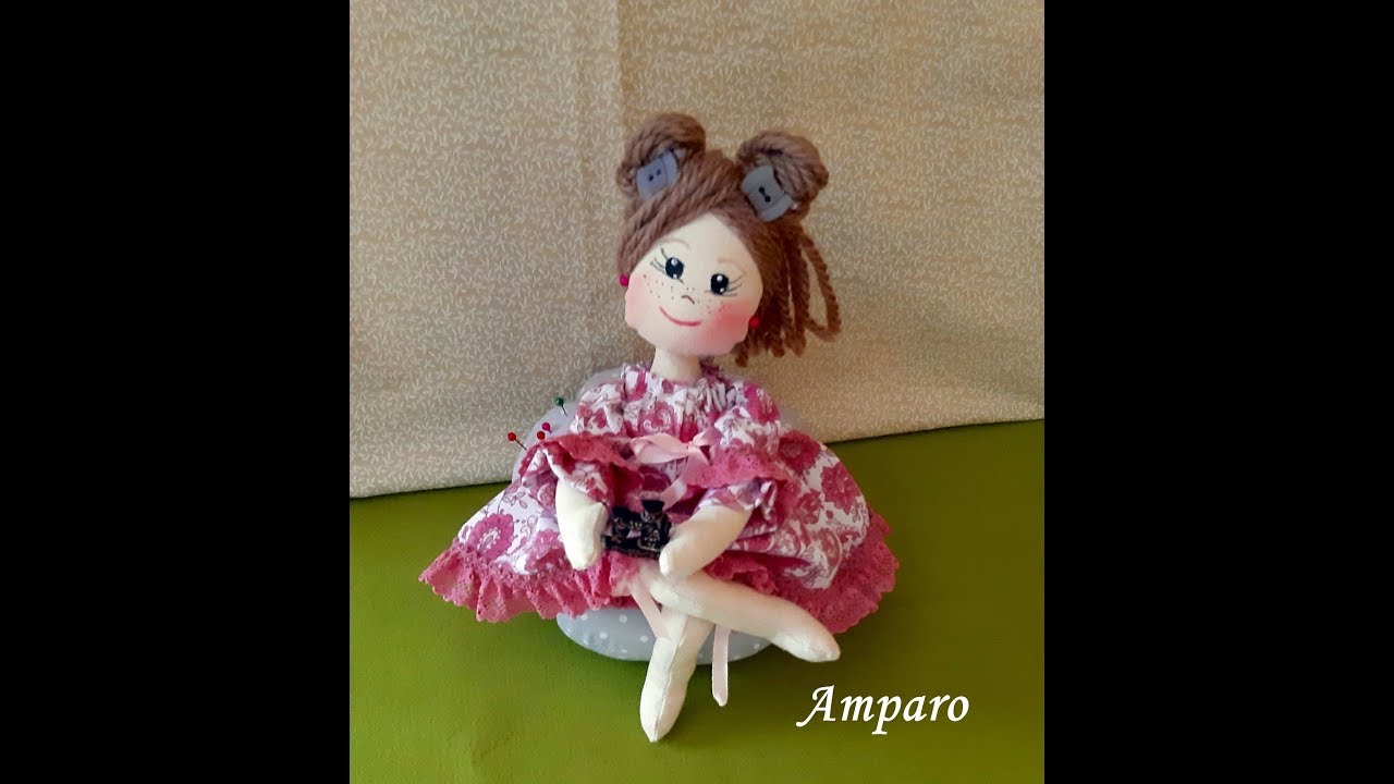 Cómo hacer un alfiletero con muñeca 1-2 Patrones Gratis