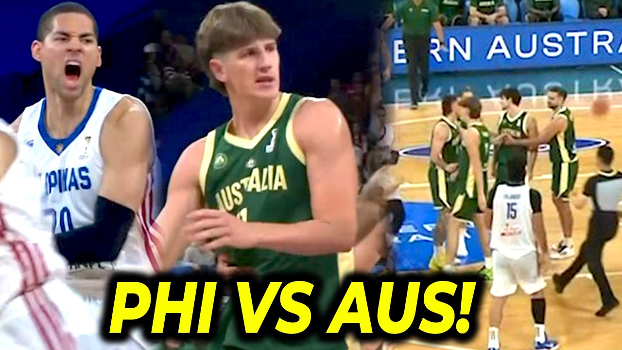 PHILIPPINES vs AUSTRALIA | Handang makipag-suntukan ang mga batang players ng Boomers!
