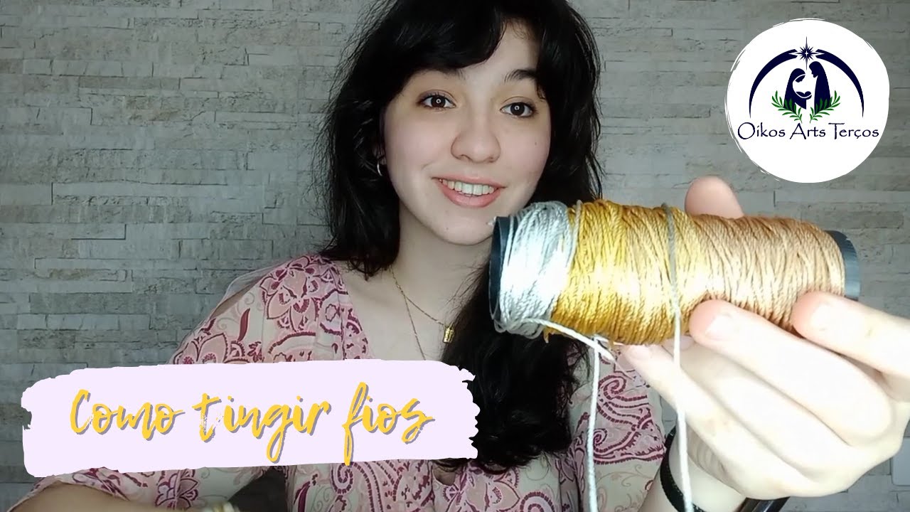 Como tingir fio/cordão para terço | Aprenda a fazer artesanatos de fé | OIKOS ARTS TERÇOS