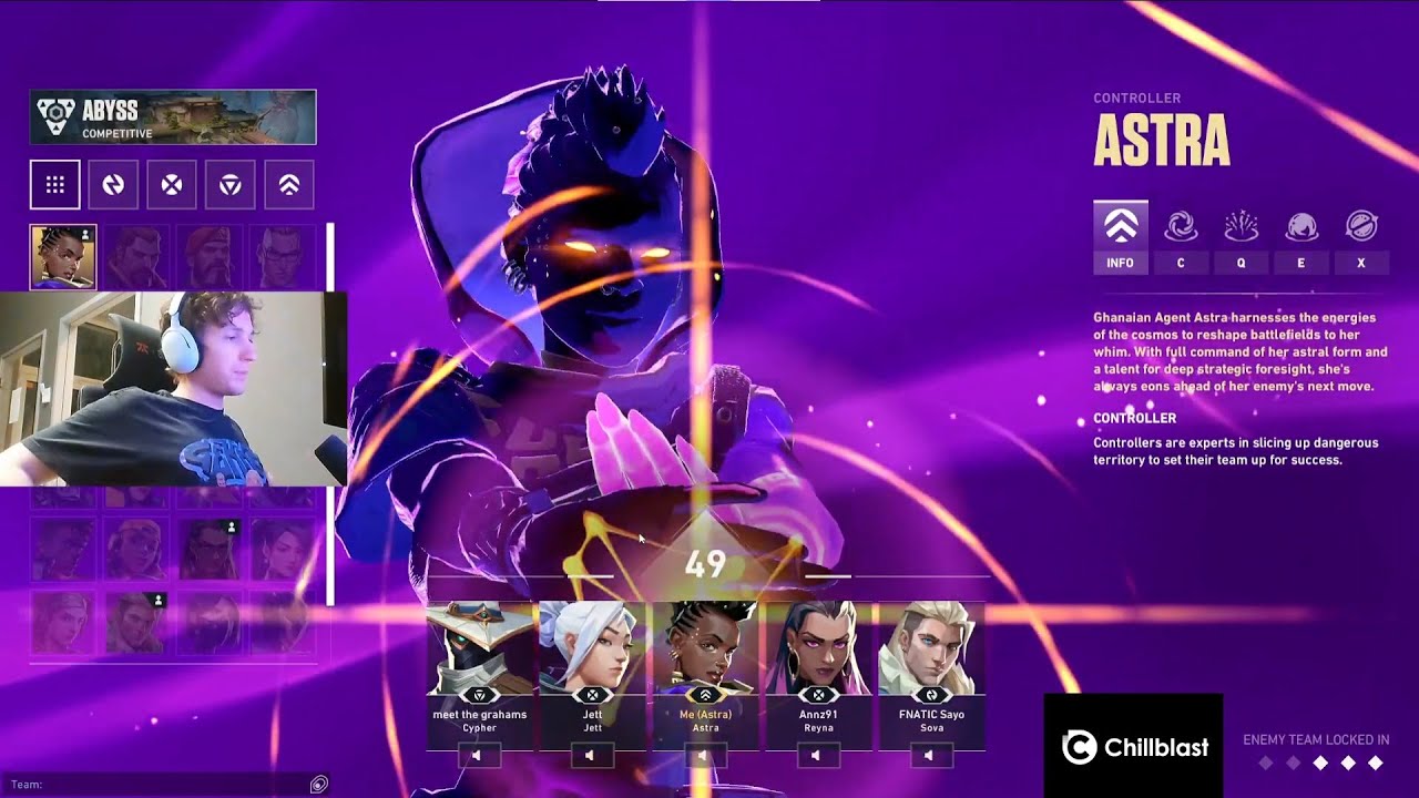 ABYSS! FNATIC BOASTER ASTRA VALORANT RANKED GAMEPLAY [Full Match VOD]