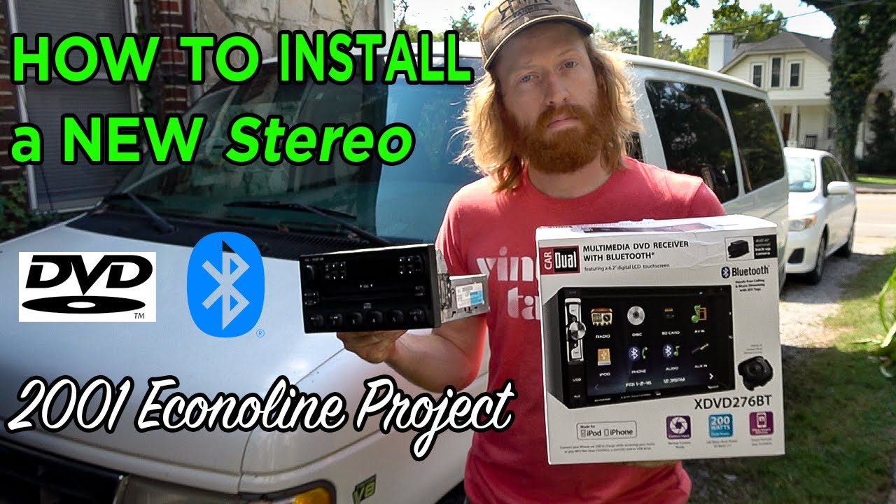 Installing a Double Din stereo for Ford Econoline | Simple removal Hack