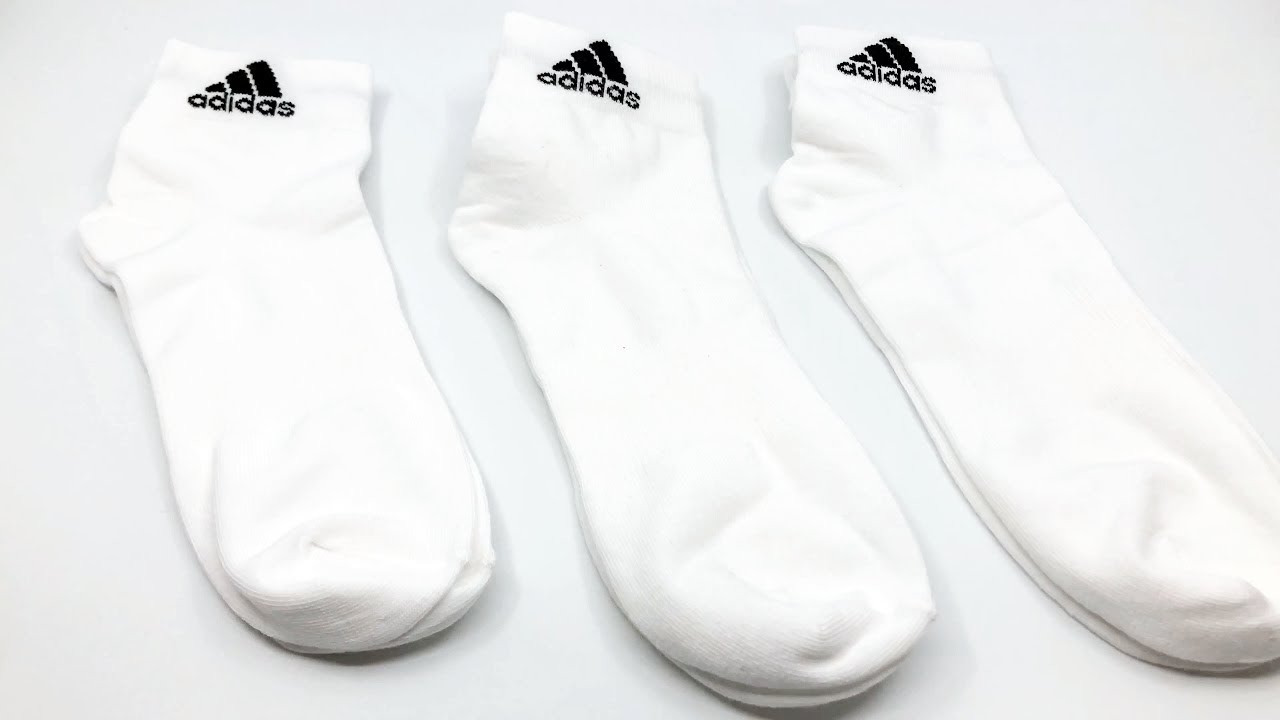 Adidas 3 Pack Sport Quarter Socks (White)