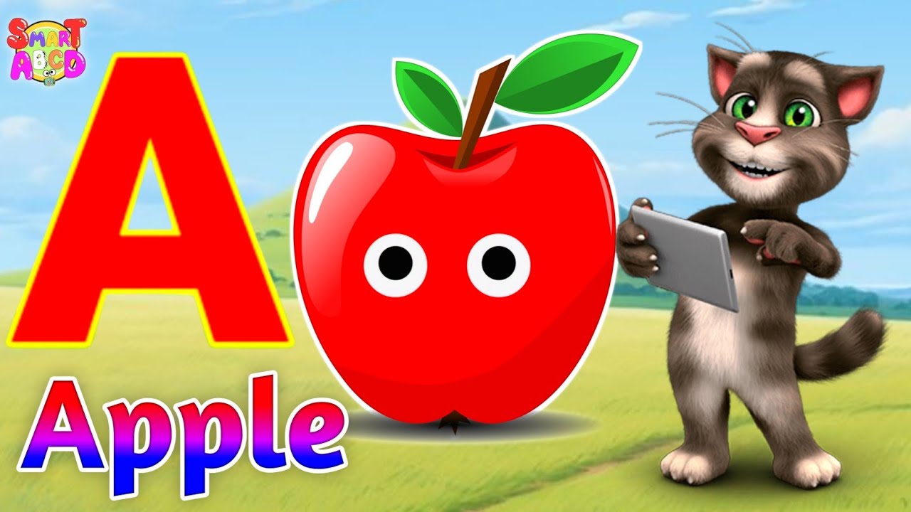 Phonics Song 2 with TWO Words in 3D - A For Apple🍎🍏- ABC Alphabet Songs with Sounds for Children's
