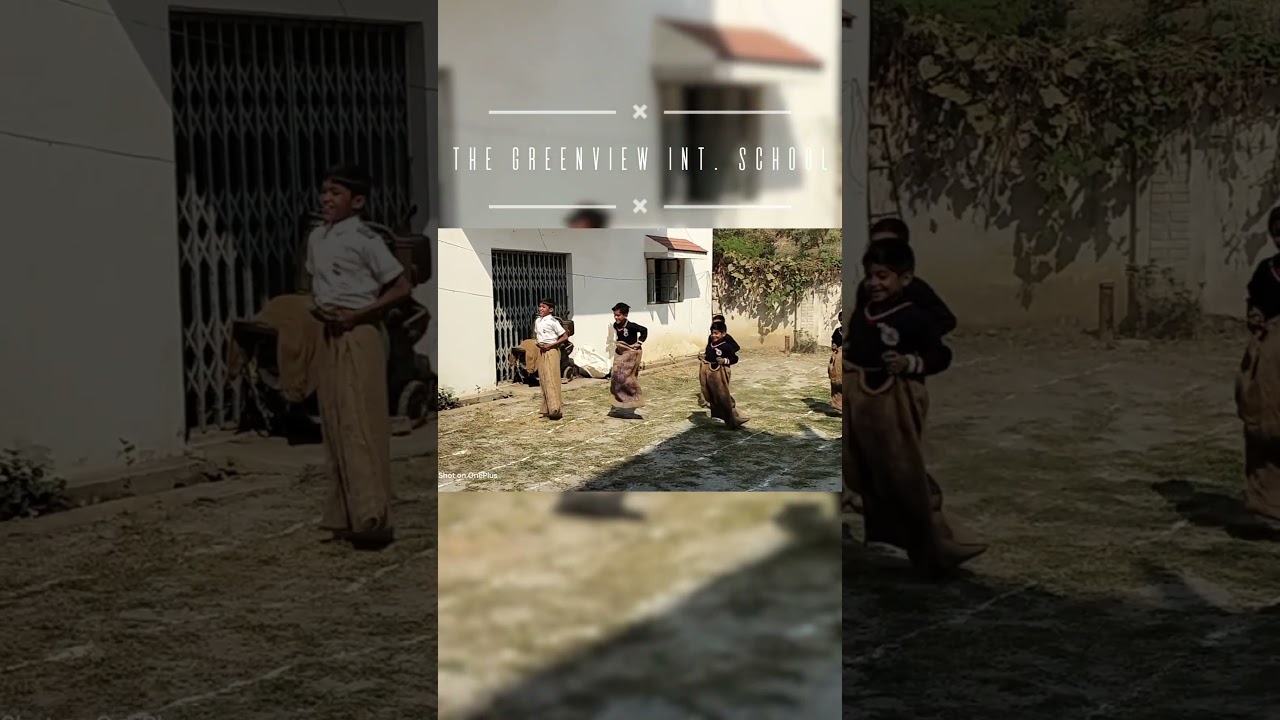 Sack Race by kids.........                  #school #schoolfun #schoolcompetition #schoollife