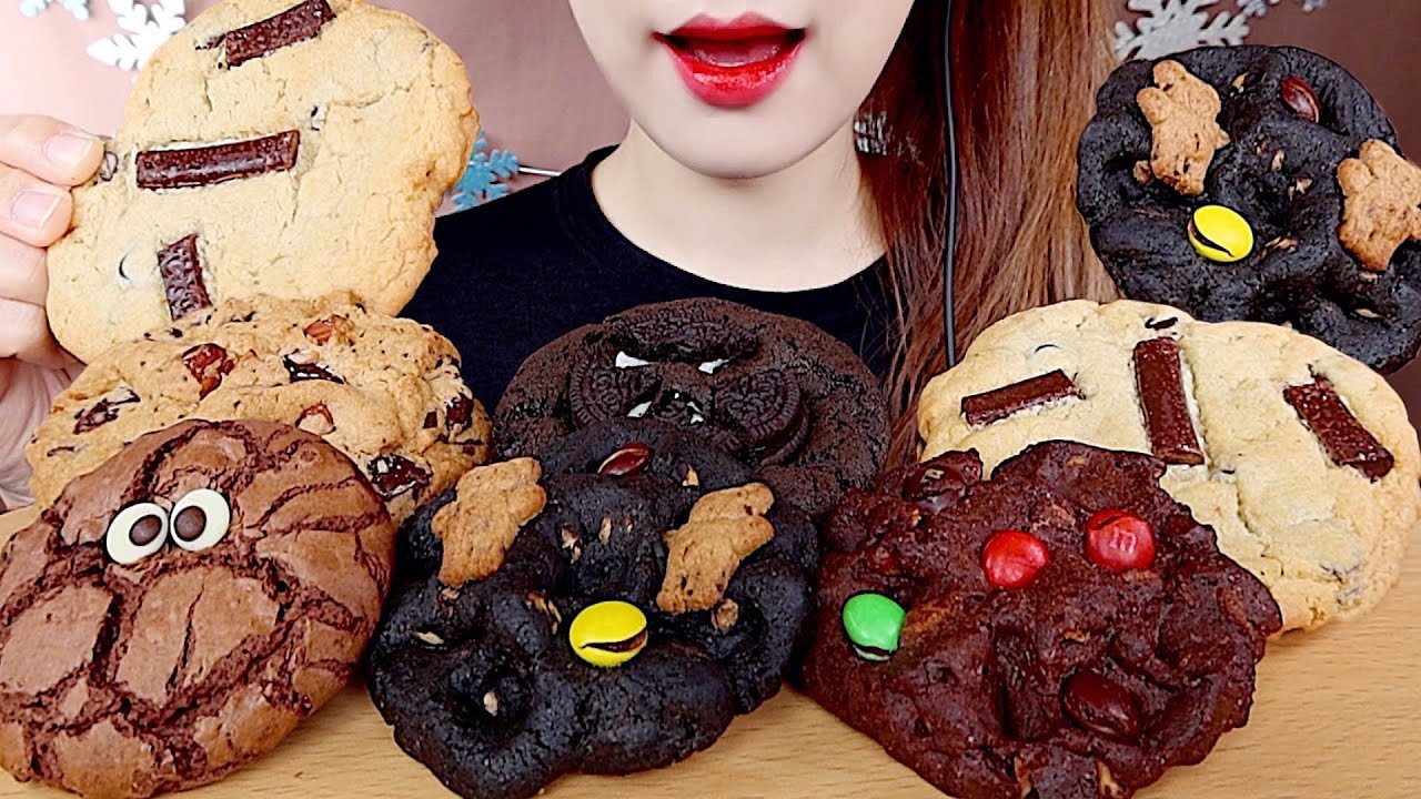 ASMR CHOCOLATE COOKIES MUKBANG 초콜릿 쿠키 먹방 eating sounds
