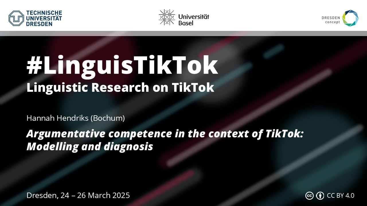 #LinguisTikTok 2025 | Hannah Hendriks: Argumentative competence in the context of TikTok