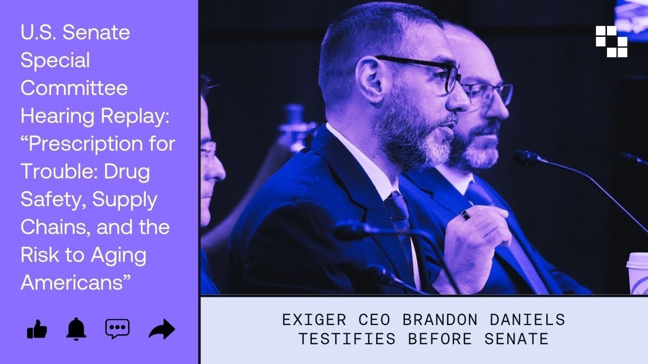 Exiger CEO Brandon Daniels Testifies on Pharma Supply Chain Risks | U.S. Senate Hearing Replay
