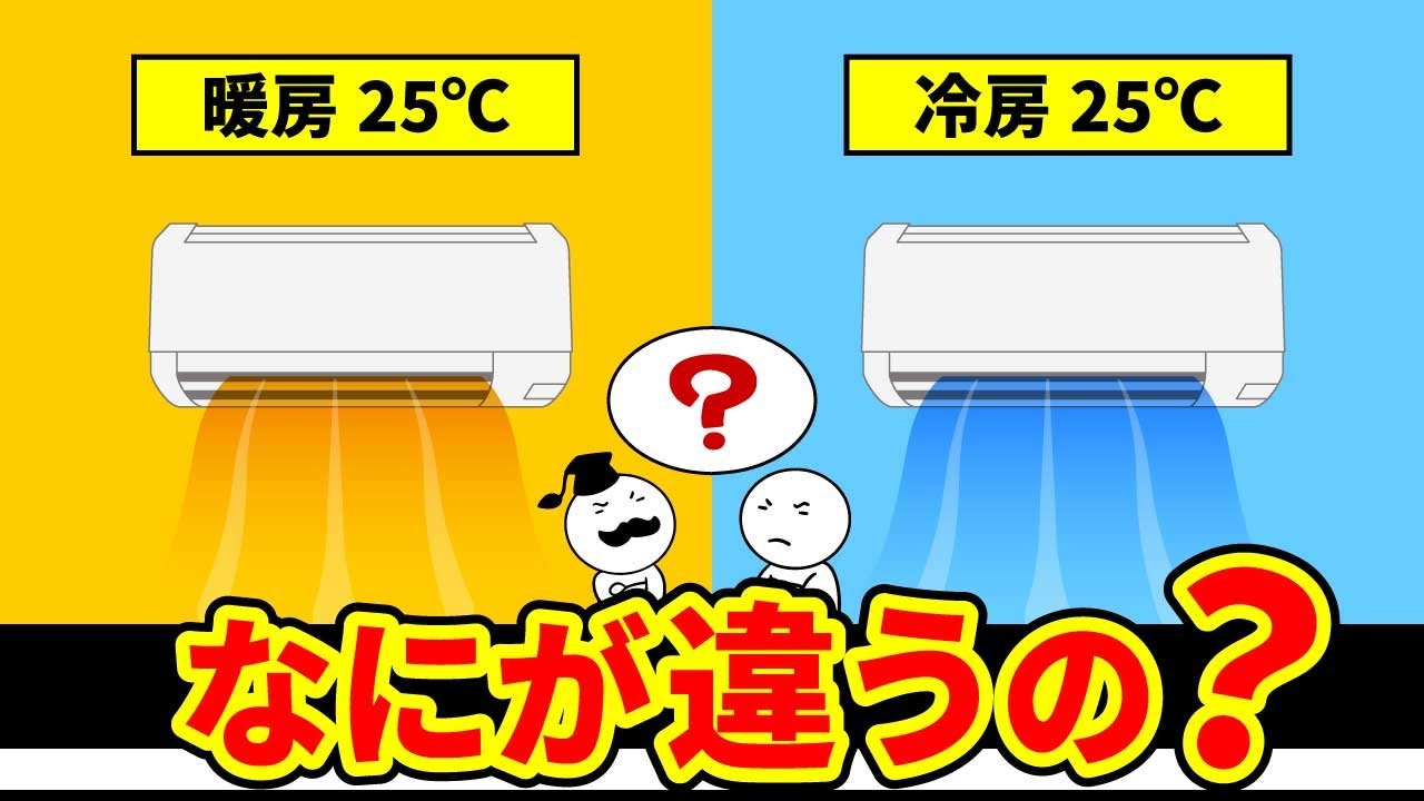 暖房25℃と冷房25℃は何が違う？エアコン【豆知識】
