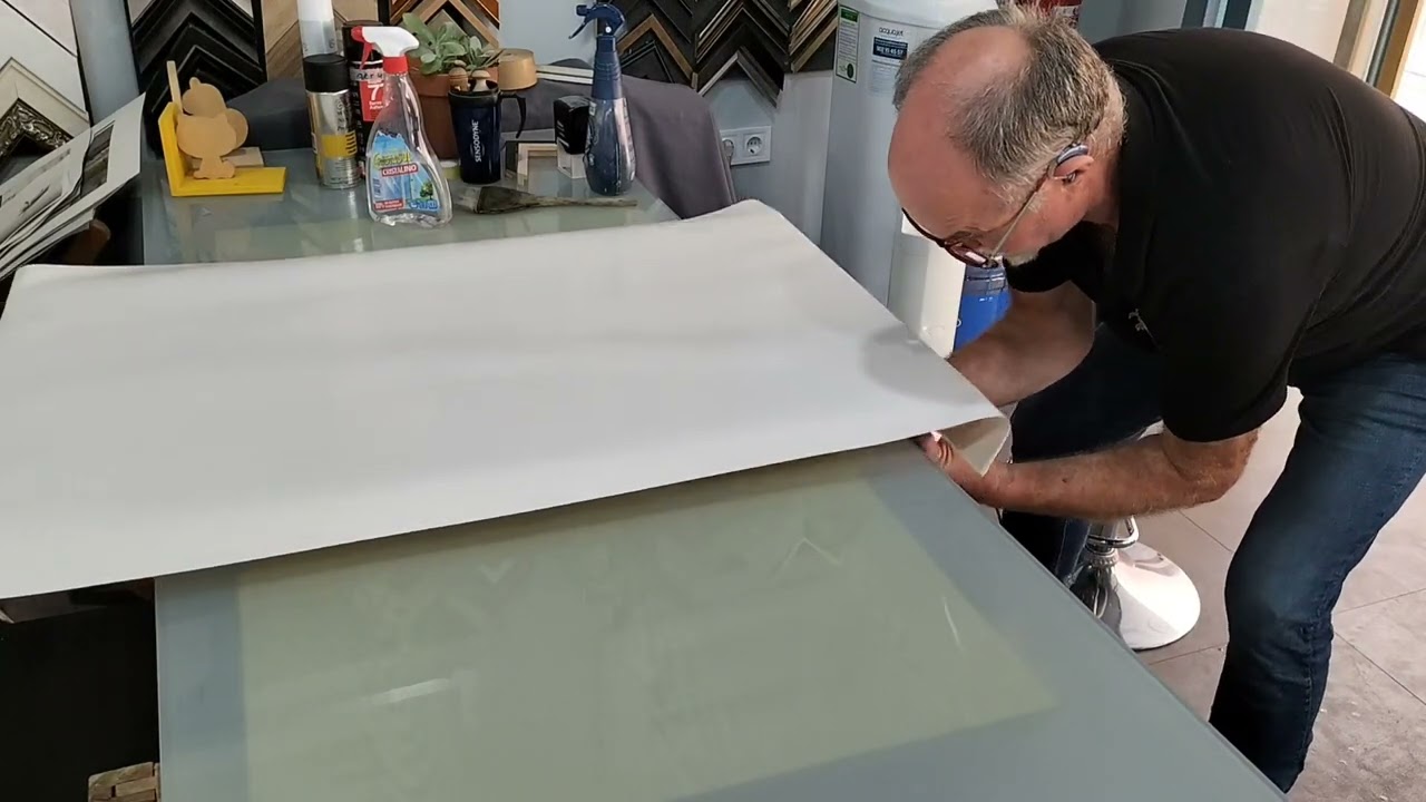 montaje de papel de acuarela en bastidor