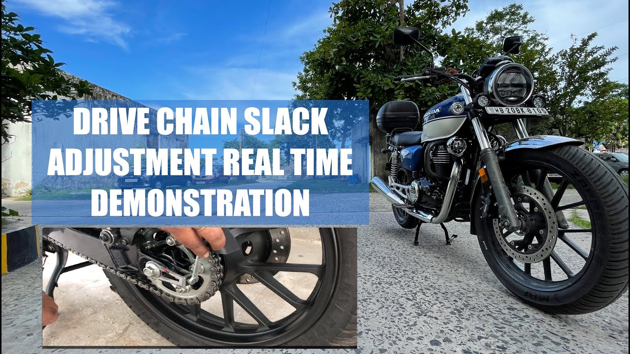 Honda H'ness CB 350 Drive Chain Slack Adjustment | Step By Step Procedure | Demonstration
