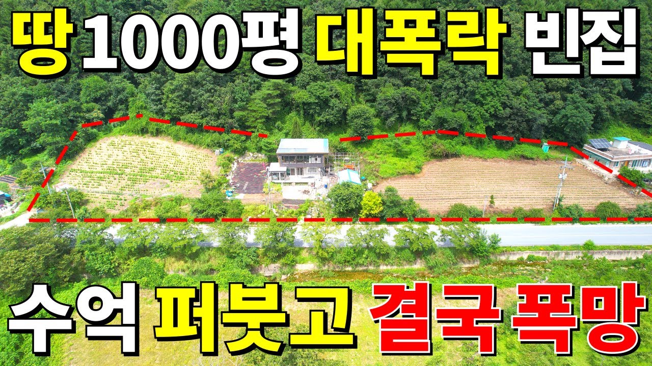 정말 충격적이다! 땅 1000평+주택도 버리고 떠났다! 수억 퍼붓고 결국 폭망! 몽땅 횡재하는 가격에 가져가세요