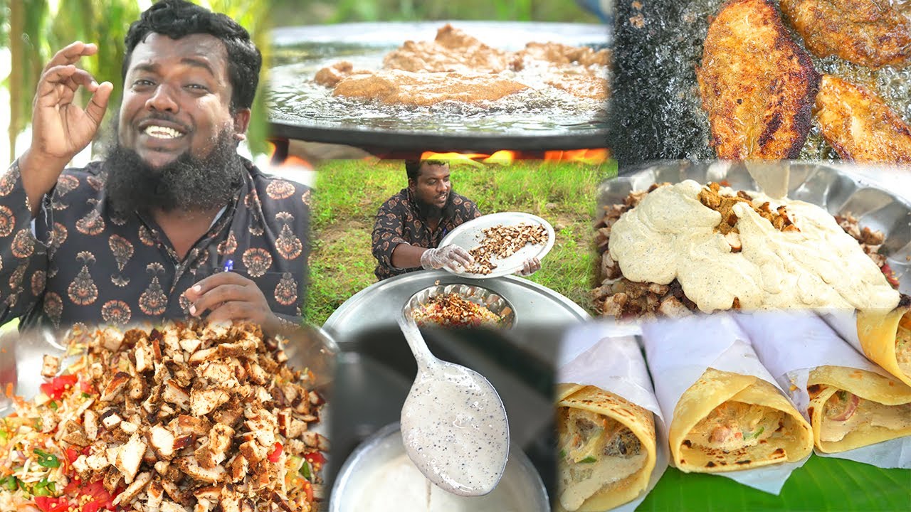 வீட்டிலேயே சிக்கன் சவர்மா செய்யும் முறை | Homemade Chicken Shawarma Recipe Cooking in Tamil