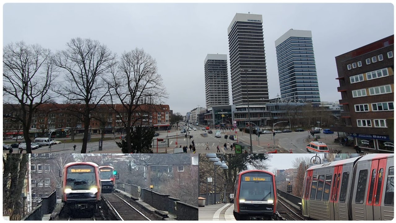 HVV 🚉🚂🚇 Hamburger Verkehrs Verbund. U3 U-Bahn  Mundsburg🚂🚍 Stasiun Kereta Api Di Hamburg.