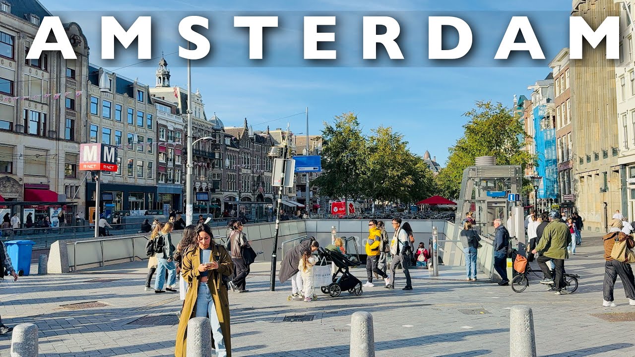 [4K] AMSTERDAM - Beautiful Sunny Day Walk | Experience Amsterdams Vibrant Streets in The City 🇳🇱
