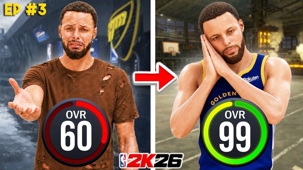 Сборка Стефа Карри с рейтингом от 60 до 99 в NBA 2K26 без вложений | Эпизод 3
