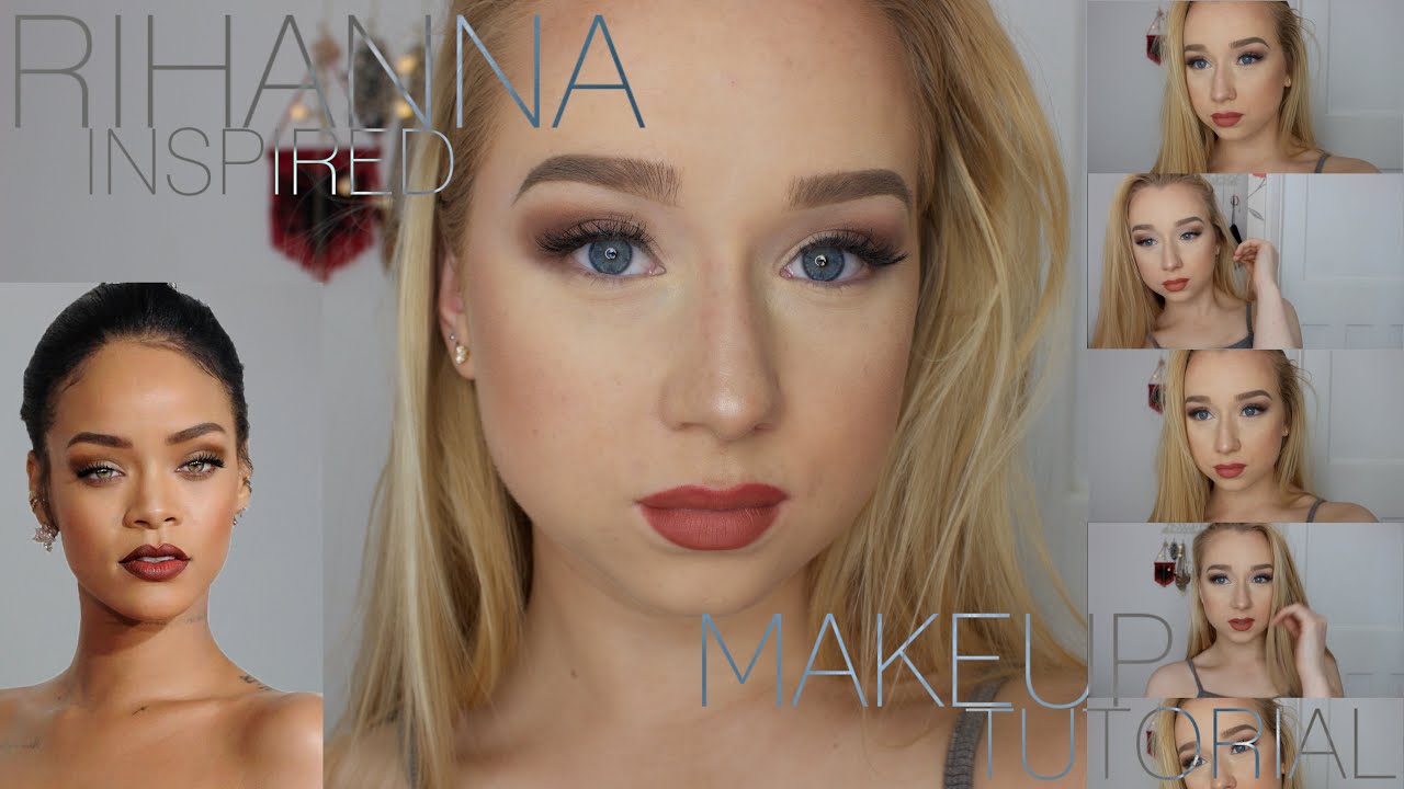 RIHANNA INSPIRED SMOKY MAKEUP TUTORIAL ♡
