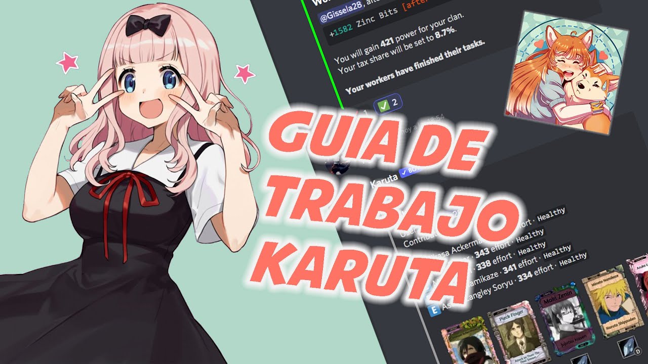 Guia de Trabajo para bot Karuta Discord en español