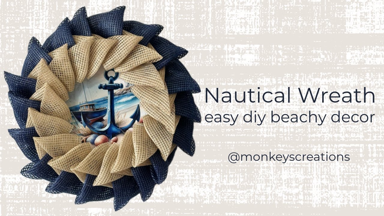 How to Make a Nautical Anchor Wreath #homedecor #craftideas