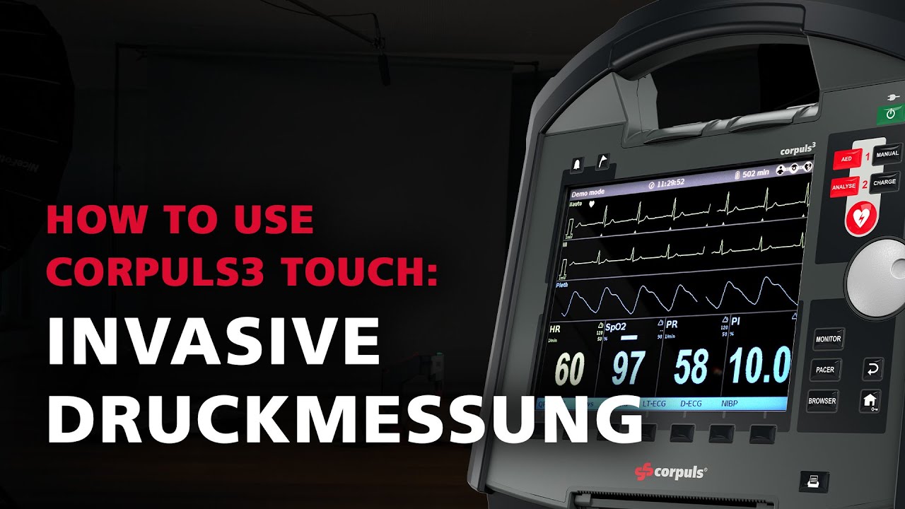Tutorials by corpuls | How to use corpuls3: Invasive Druckmessung