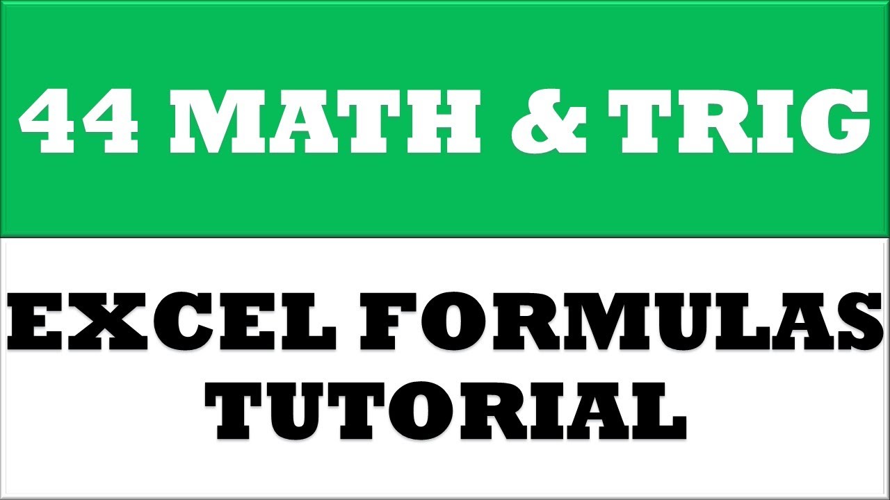 44 math & trig formulas in excel 2016