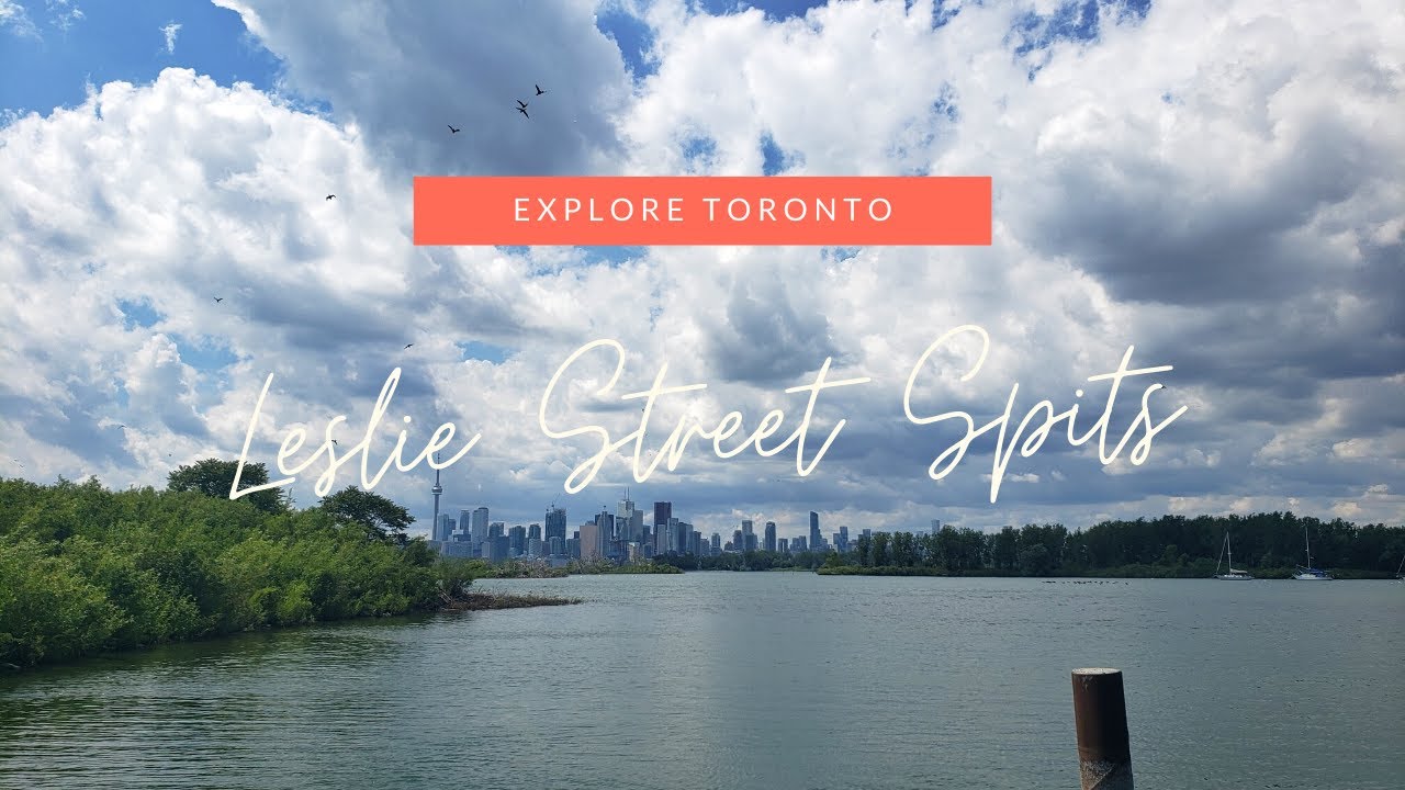 Bike ride on Leslie Street Spits in Toronto