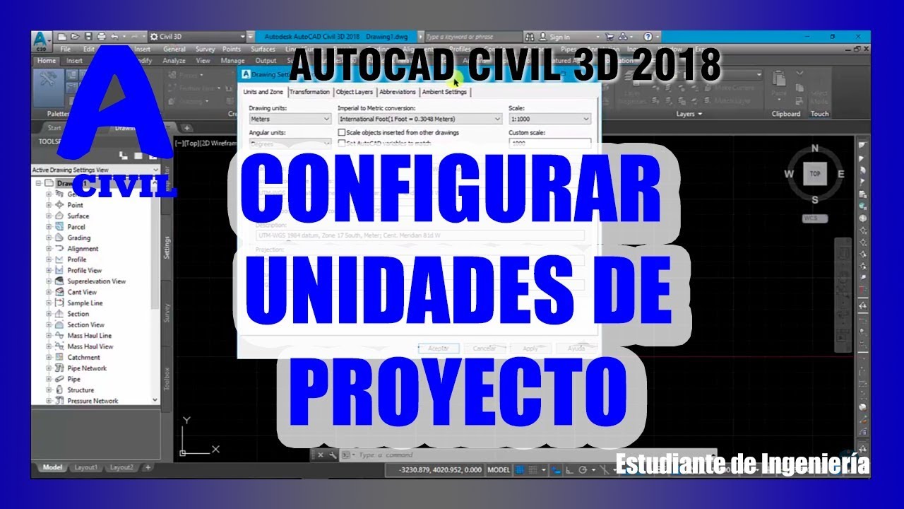 CONFIGURACIÓN DE SISTEMA DE REFERENCIA│TUTORIAL AUTOCAD CIVIL 3D 2018