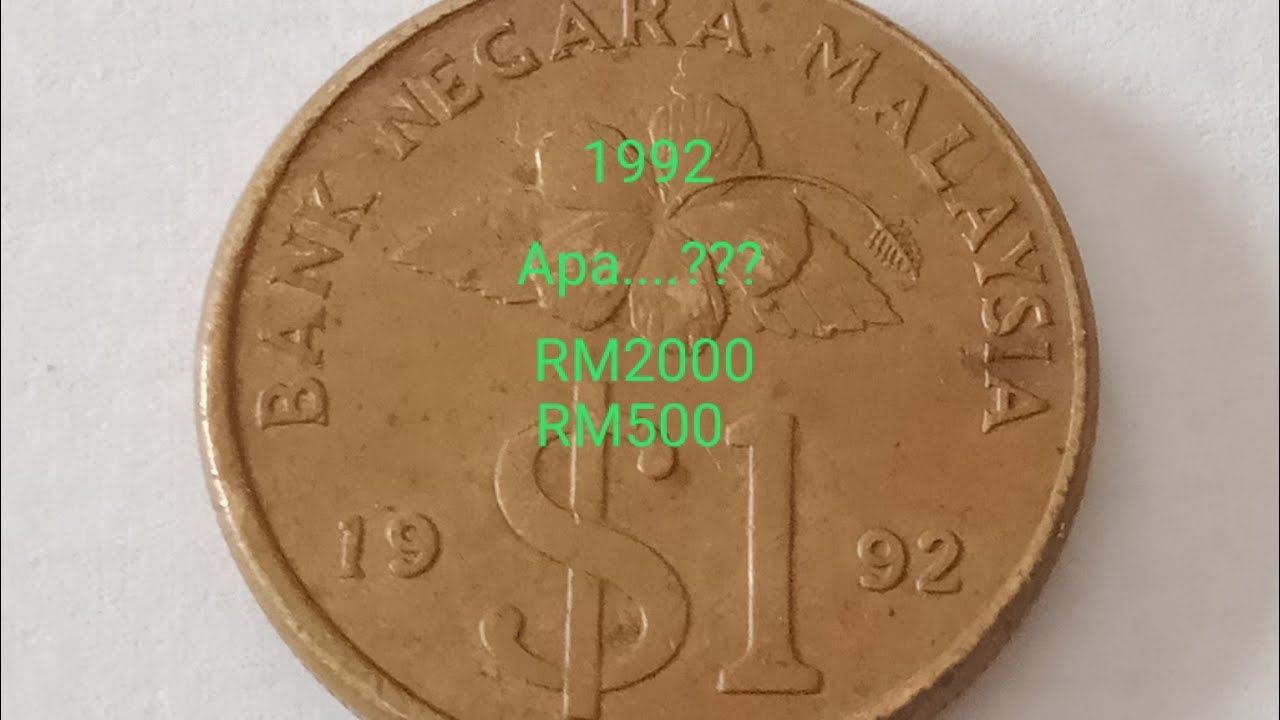 SYILING $1 Bunga Raya MALAYSIA tahun 1992- MASUK RASA KELUAR TERASA