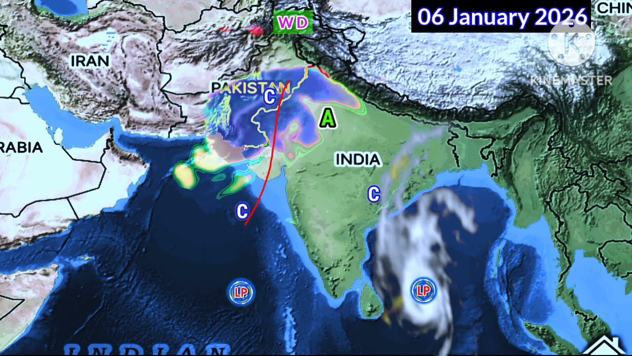 Next 25 Days Weather System Map Forec&agrave;st South Asia/22 December 2025 Update WD. 