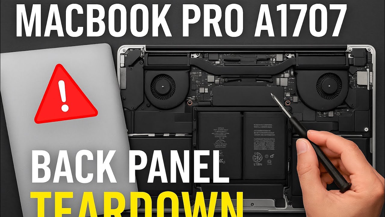 MacBook Pro A1707 Back Panel Removal & Inside Check 