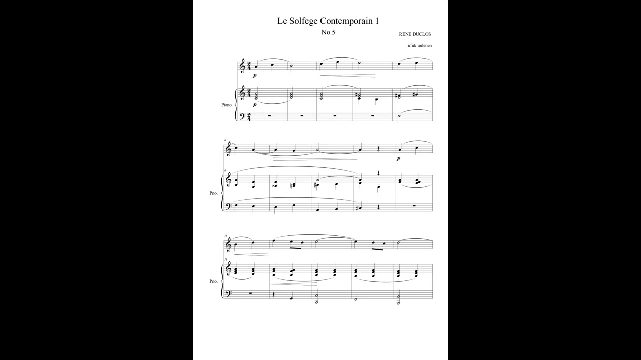 Le Solfege Contemporain 1 No 05
