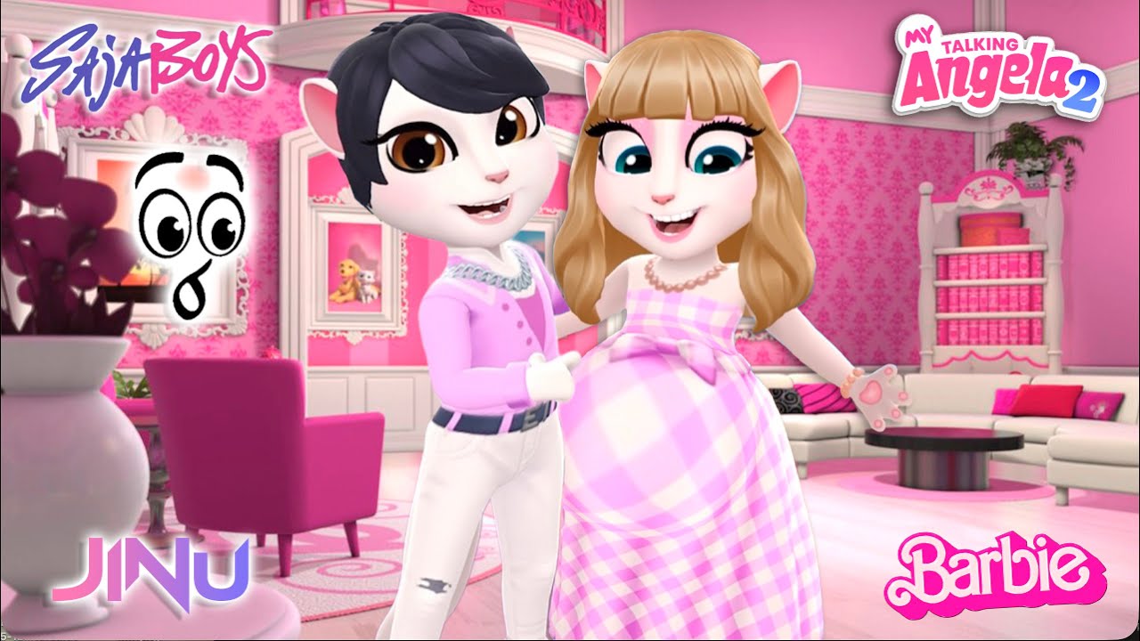 My talking Angela 2 | Pregnant Barbie with Jinu | new update😘💋cosplay