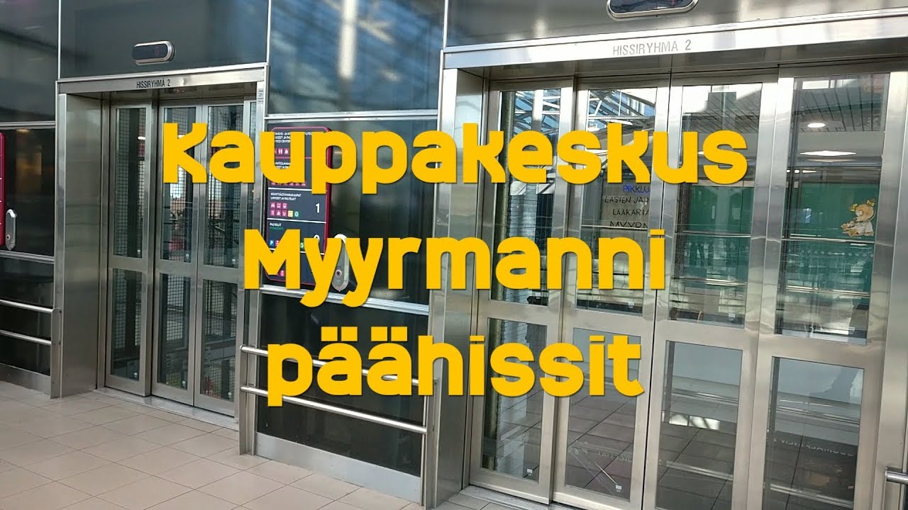 Hissivideo: Kauppakeskus Myyrmanni, Vantaa, päähissit - 1993 KONE (mod. KONE 2009)