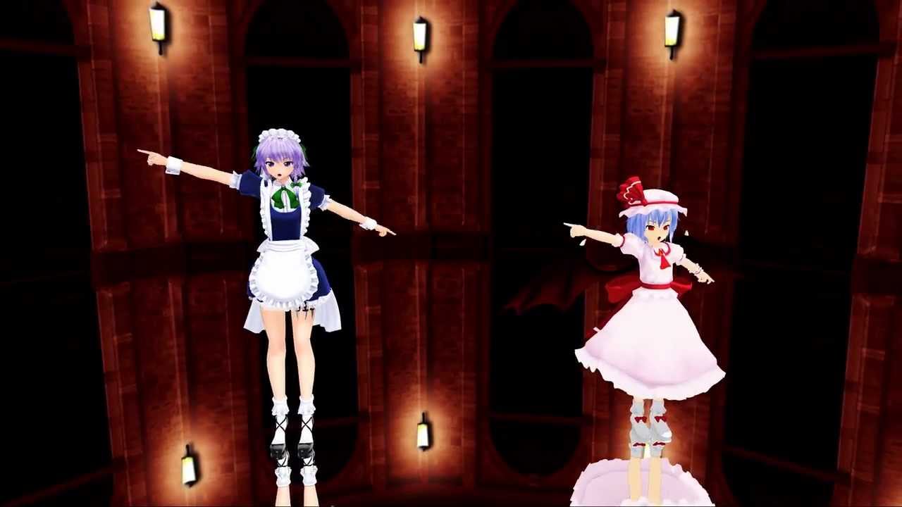 【東方MMD】　Bad Apple!!　アールビット式 十六夜 咲夜　【HD】