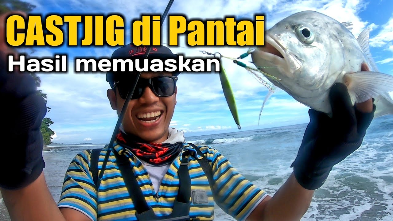Pakai micro jig hasil oke || shore fishing || Ultralight Casting di Pinggir Pantai
