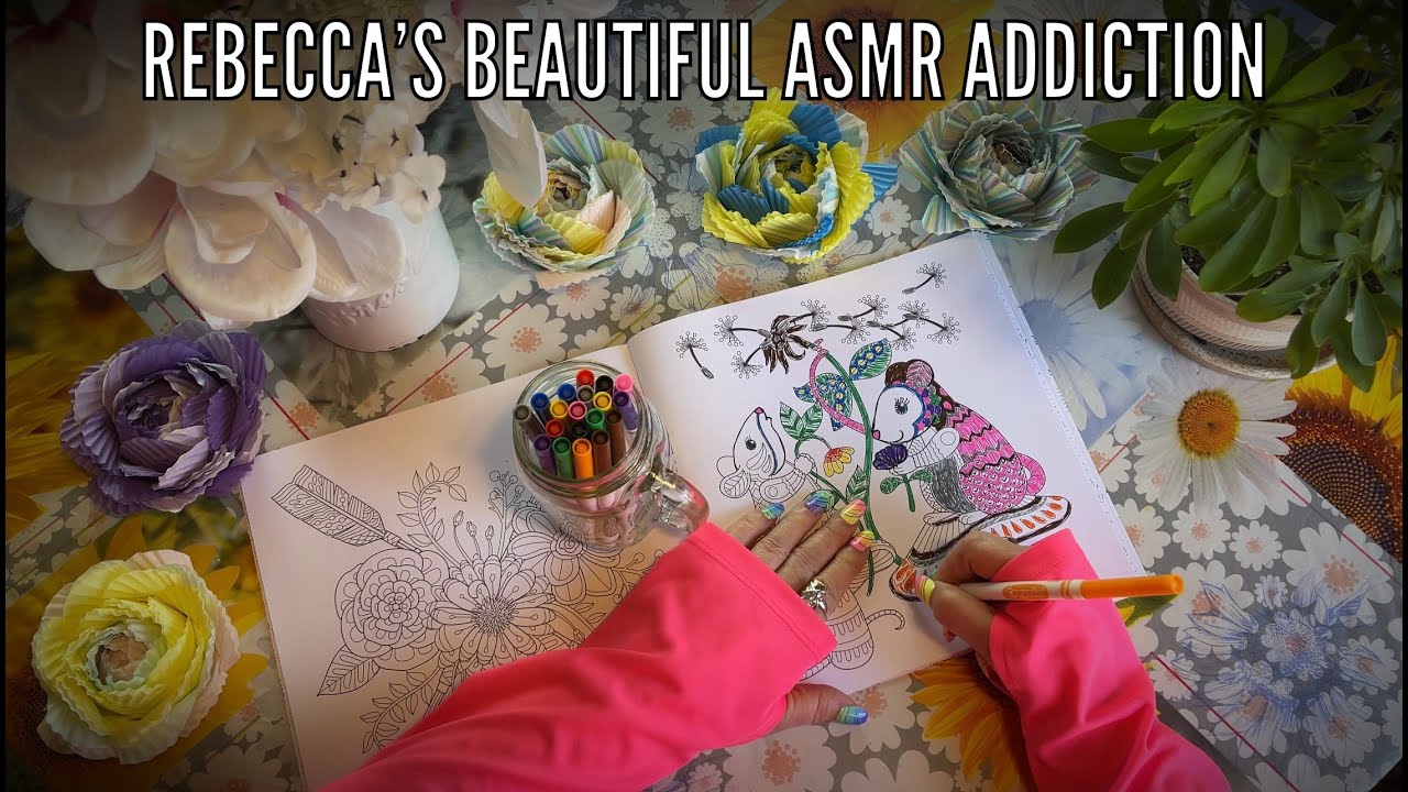 Pen rummaging in glass jar! ASMR (Humming only ~request~) coloring with markers.