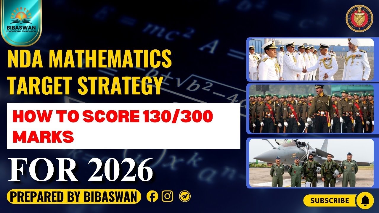 🎯 NDA MATHEMATICS TARGET STRATEGY | HOW TO SCORE 130/300 | NDA 2026