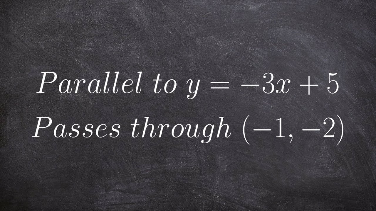 Find a line parallel to another line through a point