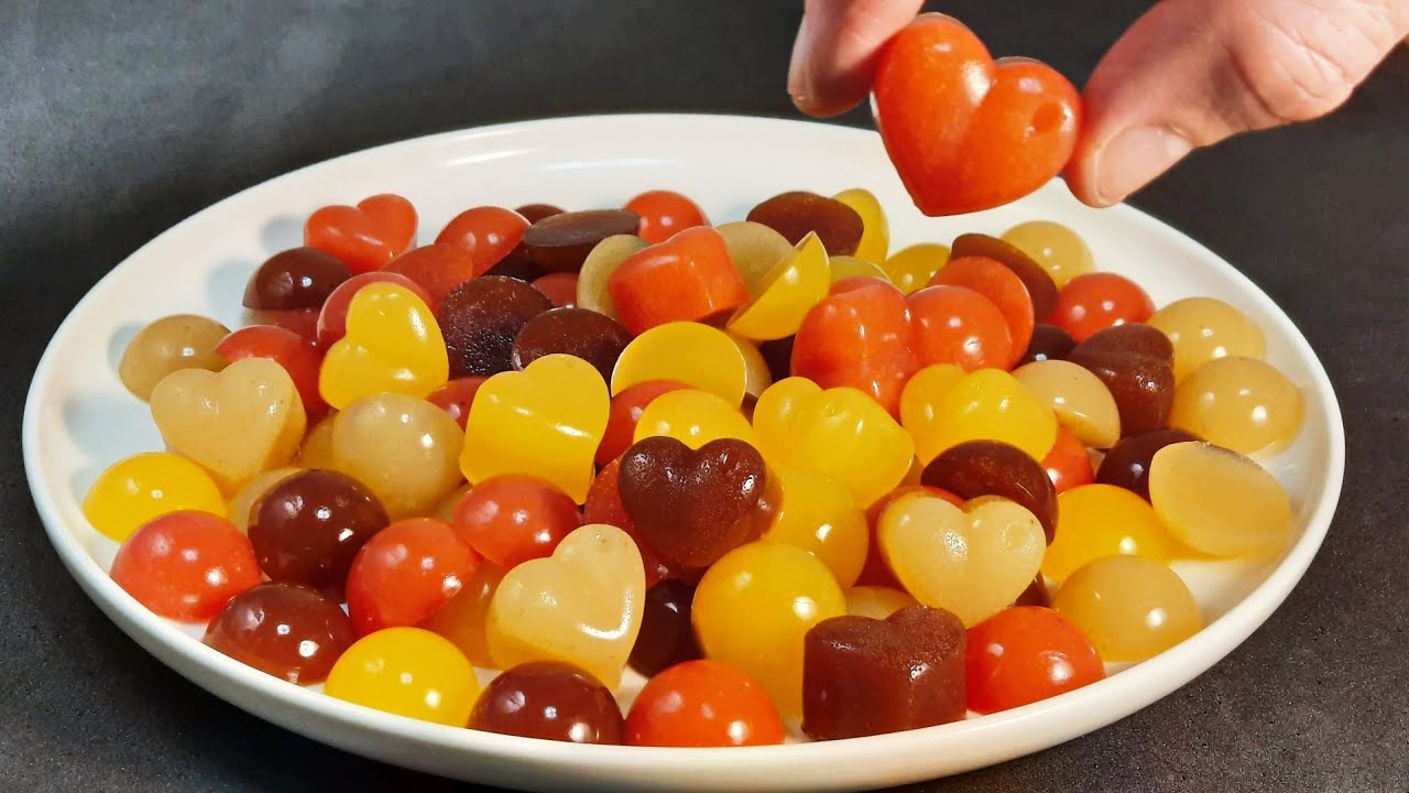 Рецепт желейно-фруктовых конфет. Всего 3 ингредиента! Просто и Вкусно. Домашний десерт: мармелад
