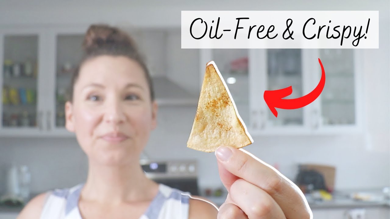 EASY WFPB Black Bean Dip & Oil-Free Chips! How To Make Oven-Baked Tortilla Chips without Oil!