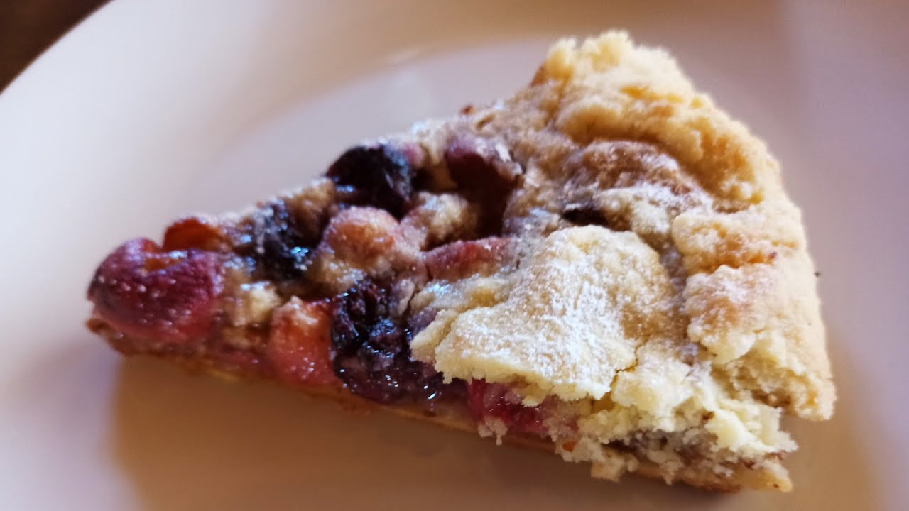 Tarta rústica de cerezas
