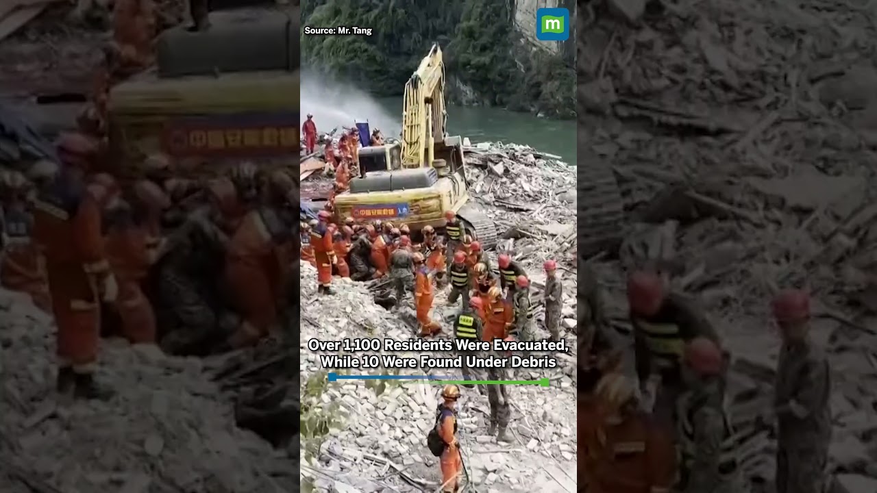 Оползень в Китае: разрушены дома, люди заблокированы, началась массовая эвакуация